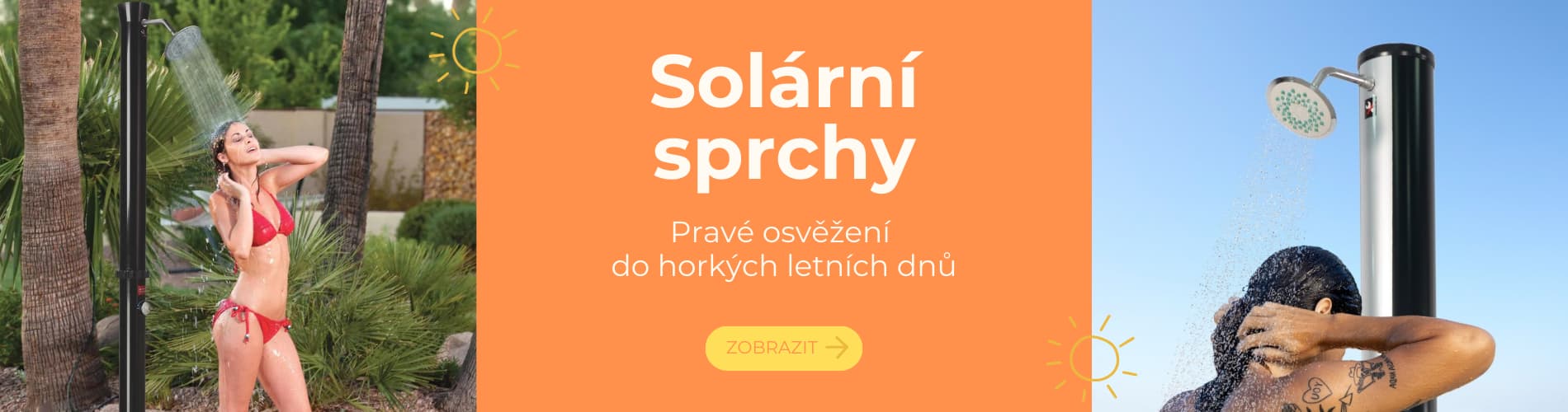 Solární sprchy