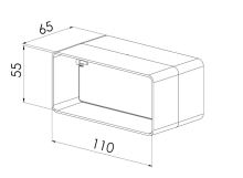HACO Zpětná klapka plastová ZKP 110x55 (0692) (1)