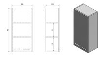 AQUALINE ZOJA/KERAMIA FRESH horní skříňka 35x76x23cm, bílá (50334) (2)