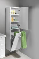 AQUALINE FAVOLO vysoká skříňka košem 40x150x31cm, bílá mat (FV160) (2)