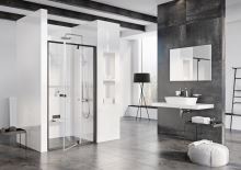 RAVAK Sprchové dveře PIVOT PDOP2 110 black+Transparent (03GD0300Z1) (7)