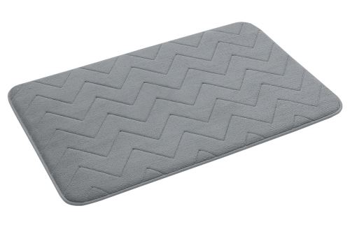 GEDY MOUSSE koupelnová předložka, 50x80 cm, 100% polyester, protiskluz, šedá (96MS508008)