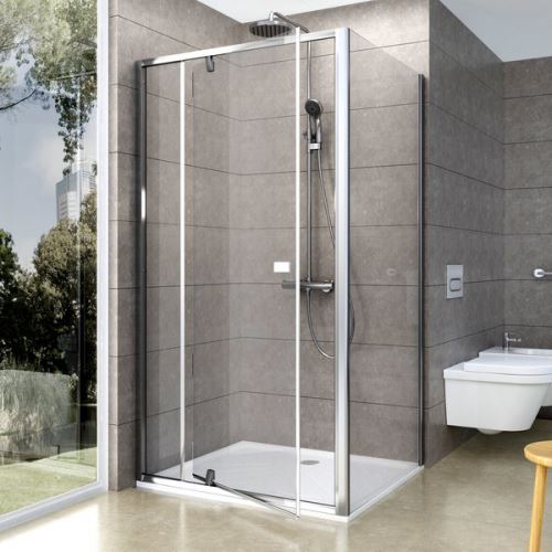 RAVAK Pevná stěna PIVOT PPS 100 bright alu+Transparent (90GA0C00Z1)