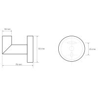 Sapho X-ROUND háček, chrom (2)