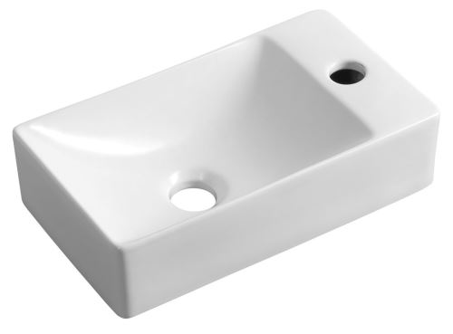 SAPHO MARGITHA keramické umývátko 38x22cm, otvor pro baterii vpravo, bílá (MGT3822)