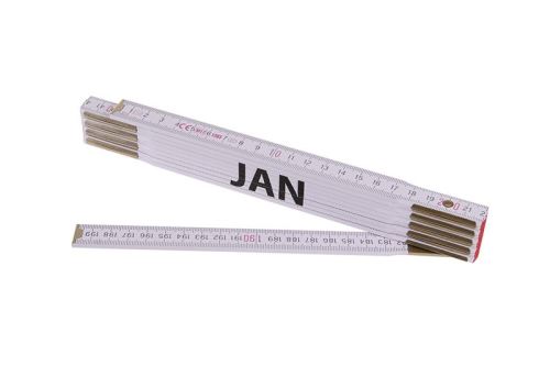 Metr skládací 2m JAN (PROFI,bílý,dřevo) (13402)