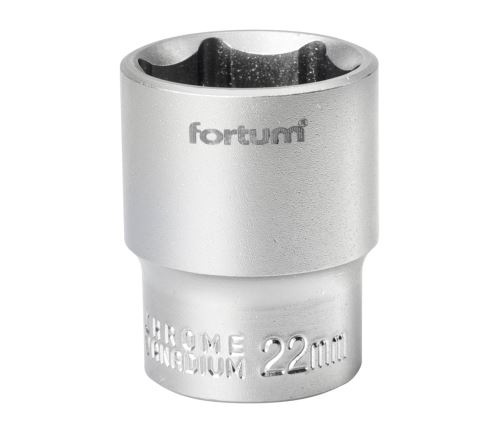 FORTUM Hlavice nástrčná 1/2", 22mm, L 38mm