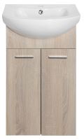 AQUALINE ZOJA umyvadlová skříňka 42x74x25cm, dub platin (51144) (1)