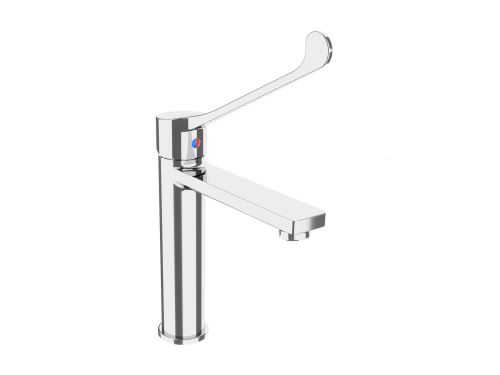 RAVAK Umyvadlová stojánková baterie SAFE s lékařskou pákou SF 014.00CR 230 mm, bez výpusti, chrom (X070620)