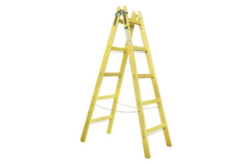 Štafle dřevěné PROFI, 5 příček, L = 166,5 cm (48435)
