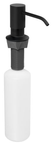 SAPHO Zápustný dávkovač mýdla, kulatý, černá mat (SP023B)