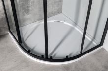GELCO SIGMA SIMPLY BLACK čtvrtkruhová sprchová zástěna 800x800 mm, R550, čiré sklo (GS5580B) (5)