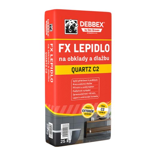 DEBBEX FX lepidlo na obklady a dlažbu QUARTZ C2, pytel 25 kg, šedá (57100Q)