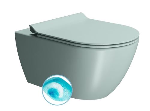 GSI PURA WC závěsné, splachování SWIRLFLUSH, 55x36 cm, ghiaccio dual-mat