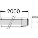 VAILLANT Prodlužovací kus odkouření 2 m, 60/100 mm, PP (303905)