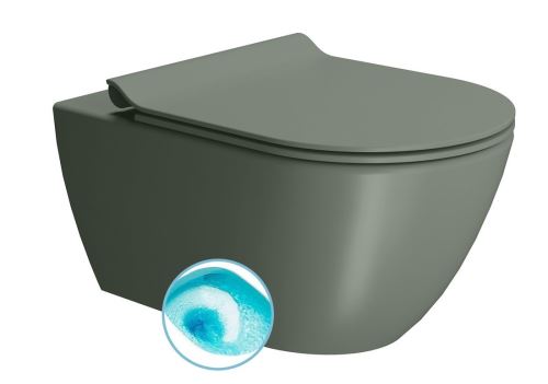 GSI PURA WC závěsné, splachování SWIRLFLUSH, 55x36 cm, agave dual-mat