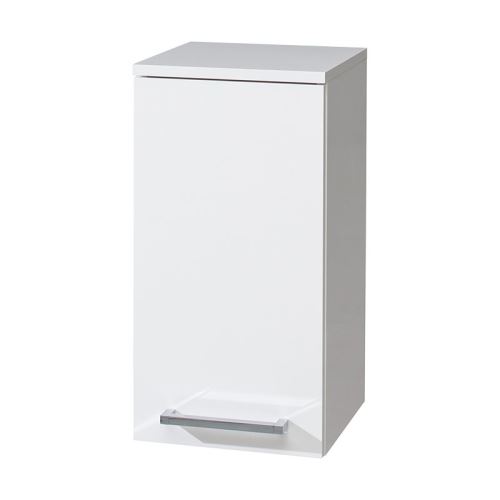 Mereo Koupelnová skříňka závěsná, horní, levá,  bílá/bílá (CN665)