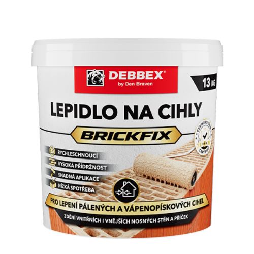 DEBBEX Lepidlo na cihly BRICKFIX kbelík 13 kg, béžová (31380BD)