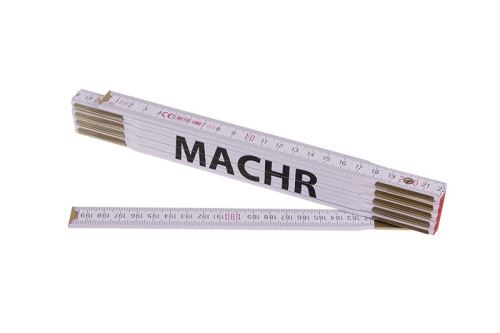 Metr skládací 2m MACHR (PROFI,bílý,dřevo) (13470)