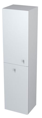 Sapho AILA skříňka vysoká s košem 35x140x30cm, levá, bílá/stříbrná