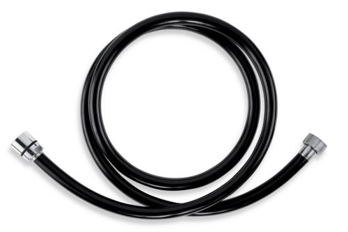 NOVASERVIS Sprchová hadice plastová 150 cm černá-chrom (PVC/150,5)