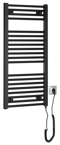 AQUALINE DIRECT-E elektrické otopné těleso rovné 450x960 mm, 300 W, černá (ILE94TB)
