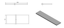 Sapho AVICE deska 240x50cm, dub Rover (5)
