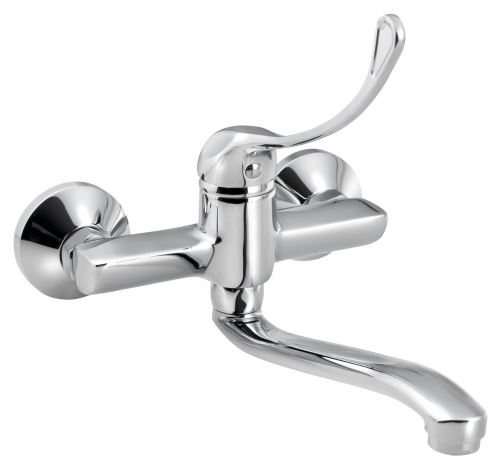 Bruckner BARON nástěnná baterie, rozteč 150mm, lékařská páka, chrom (612.014.1)