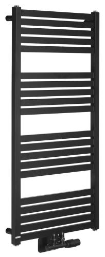 Bruckner GRUNT otopné těleso rovné 500x1050 mm, středové připojení, černá mat (600.121.6)