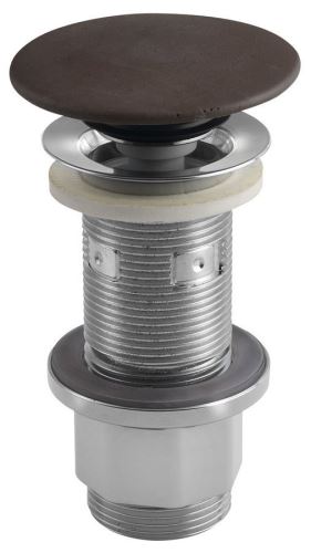 SAPHO Umyvadlová výpust 5/4“, click-clack, betonová zátka, tmavě hnědá (FG915)