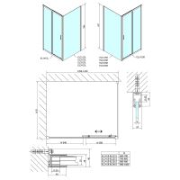 Polysan EASY LINE sprchové dveře 1400mm, čiré sklo (7)