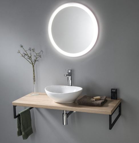 AQUALINE VEGA deska pod umyvadlo 72,5x45cm, dub platin (VG775)