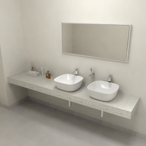 Sapho TAILOR rockstone deska 220x50 cm, provedení límce R