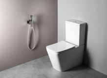 Sapho CUBEMIX podomítková bidetová baterie se Stop sprškou, hranatá, chrom (CM040) (4)