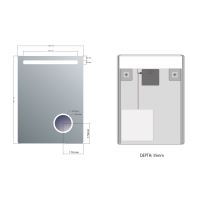 Sapho ASTRO LED podsvícené zrcadlo 600x800mm, kosmetické zrcátko (6)
