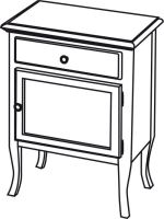 Sapho RETRO skříňka 60x80x38cm, buk, pravá (3)