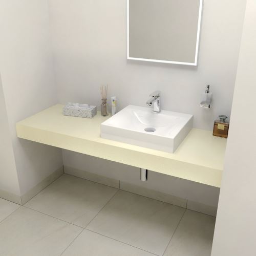 Sapho TAILOR rockstone deska 120x50 cm, provedení límce F
