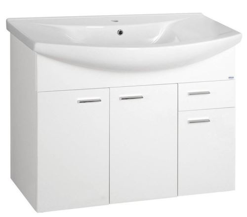 AQUALINE ZOJA umyvadlová skříňka 93x74x34cm, bílá (51094A)