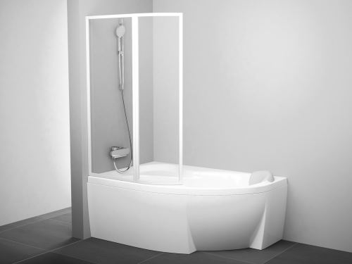 RAVAK Vanová zástěna VSK2 Rosa 170 L White/Transparent (76LB0100Z1)