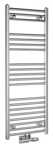 AQUALINE ALYA otopné těleso rovné 400x1188mm, středové připojení, chrom (LLS308)