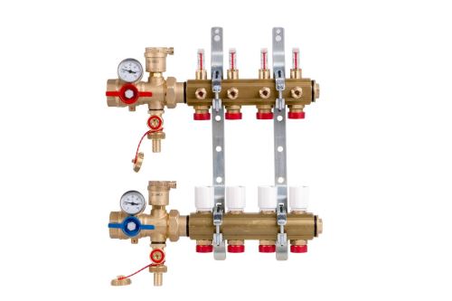 GIACOMINI Kompletní rozdělovač R553FK 1" x 18 / 7 - skříň C (R553FK107)