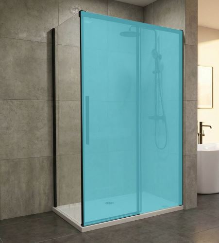 GELCO LUXOR BLACK boční stěna 800mm, čiré sklo (GU5680B)