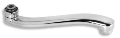 NOVASERVIS Výtokové ramínko prohnuté 25 cm bílá-chrom (RAM1070,1)
