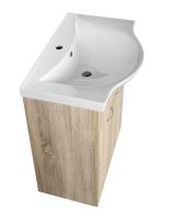 AQUALINE KERAMIA FRESH umyvadlová skříňka 60,60x74x33,7cm,dub platin (50065) (2)