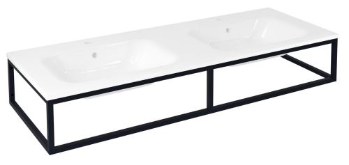 SAPHO SKA konzole pod umyvadlo/desku 140x22x51cm, černá mat (SKA840)