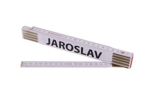 Metr skládací 2m JAROSLAV (PROFI,bílý,dřevo) (13407)