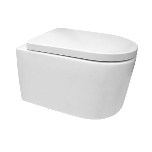 Mereo WC závěsné kapotované, RIMLESS, 495x360x370, keramické, vč. sedátka CSS115S (VSD84S2)