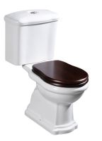 Kerasan RETRO WC sedátko, dřevo masiv, ořech/chrom (4)