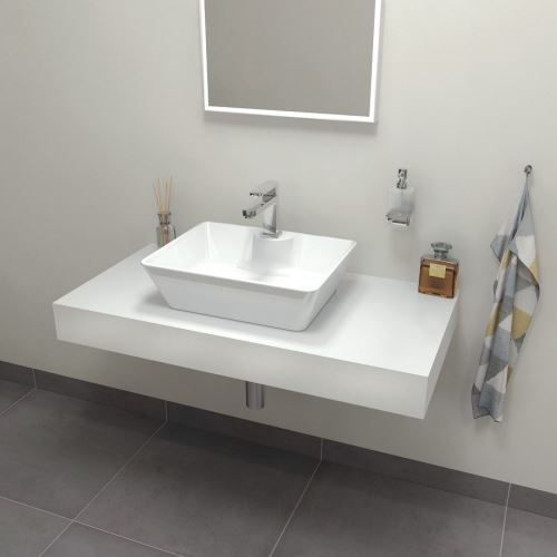 Sapho TAILOR rockstone deska 90x50 cm, provedení límce C