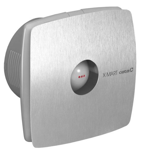 Cata X-MART 10H koupelnový ventilátor axiální s automatem, 15W, potrubí 100mm, nerez
